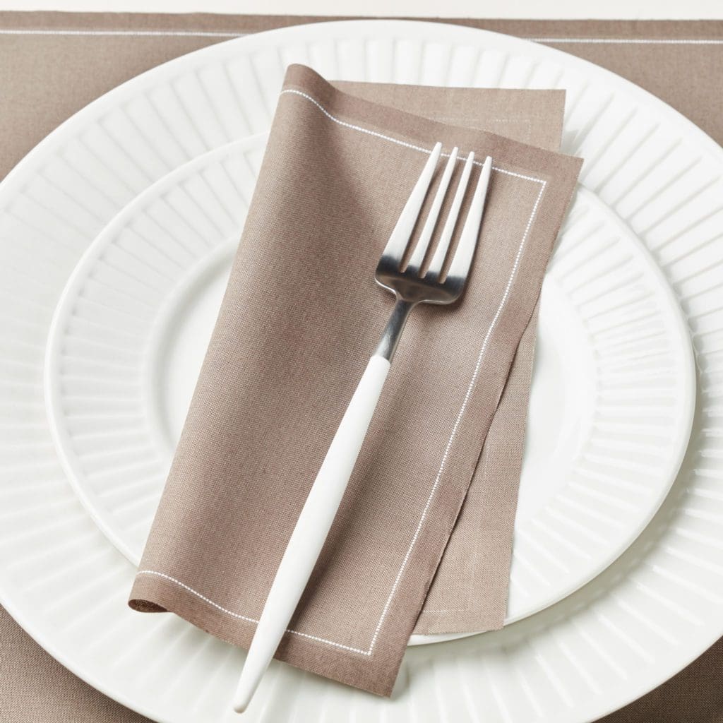 Taupe Cotton Luncheon Napkins 25 Units