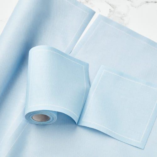 Foggy Blue Coton Serviettes de table 50 Unites
