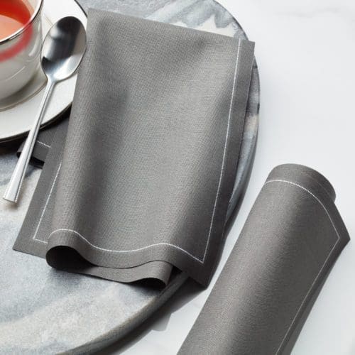 anthracite grey cotton dinner napkins