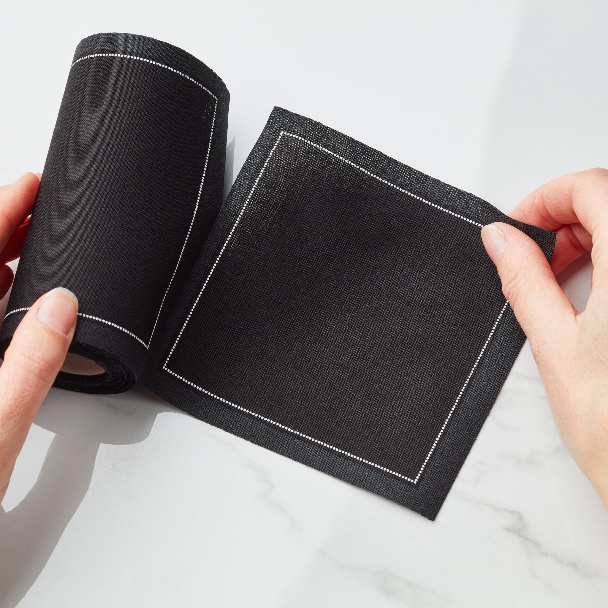 Black Cotton Cocktail Napkins 50 Units