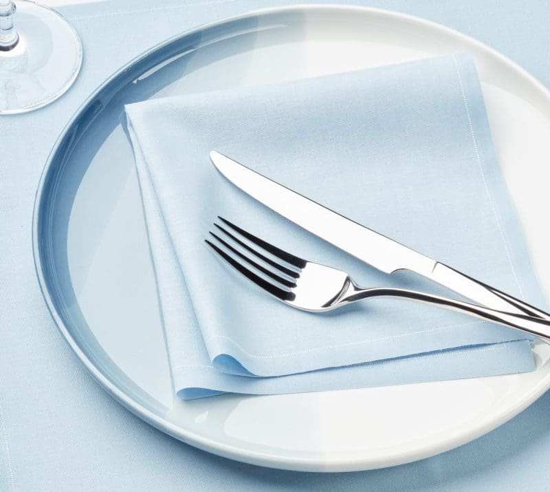 foggy blue cotton dinner napkins