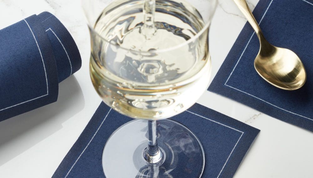 petrol blue cotton cocktail napkins