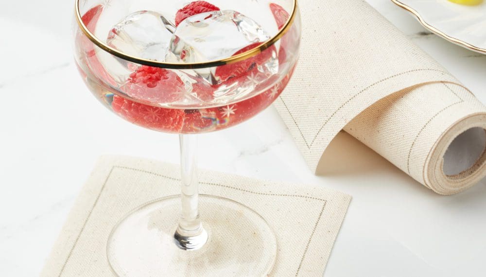 natural recycled cotton cocktail napkins