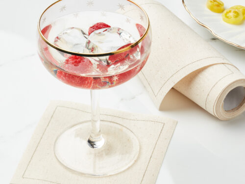 natural recycled cotton  cocktail napkins