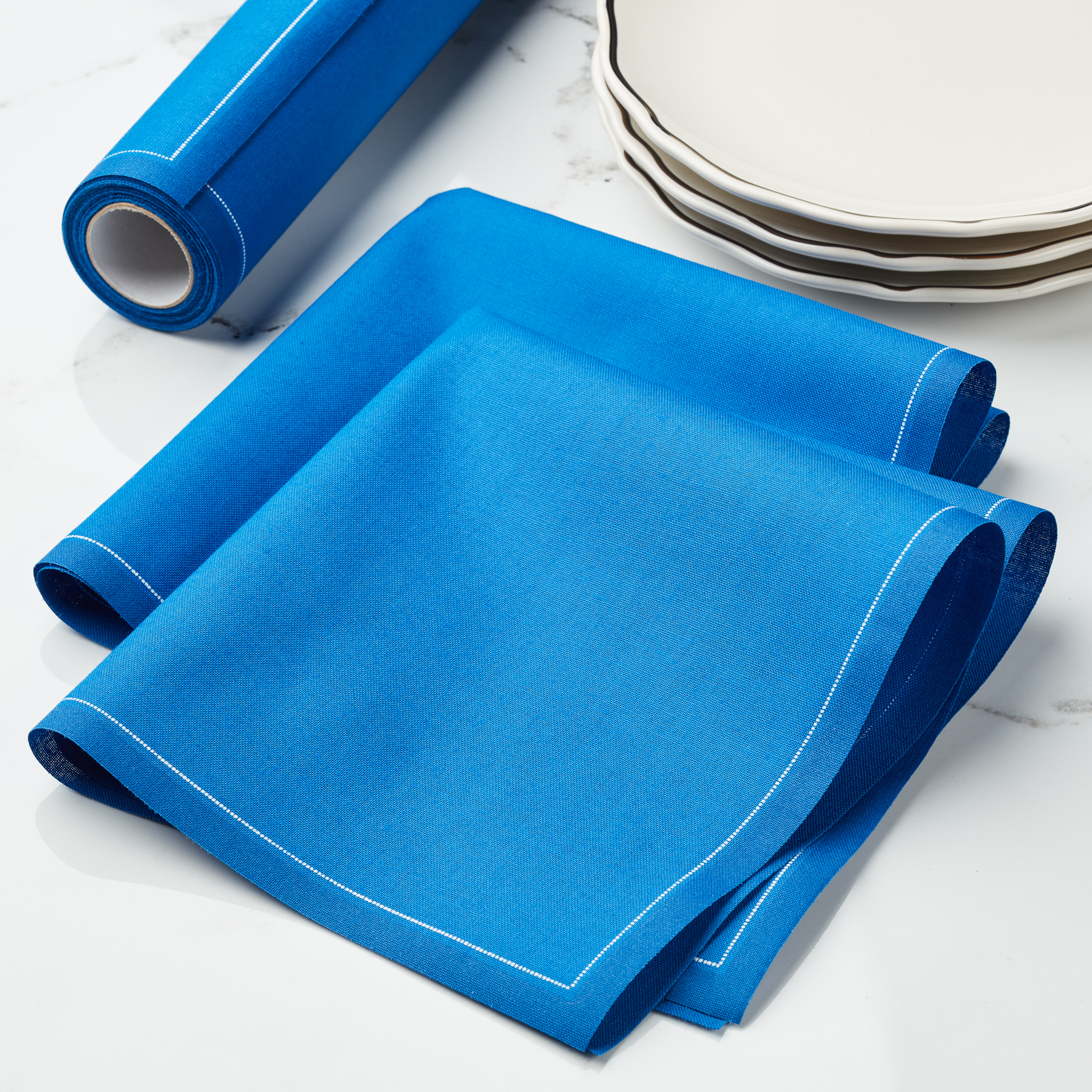 royal blue cotton dinner napkins
