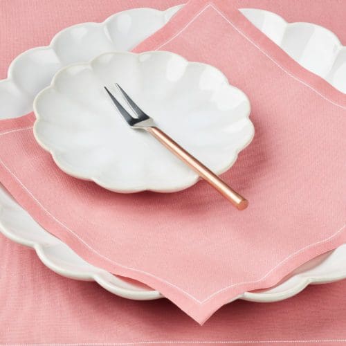 dusty pink cotton luncheon napkins