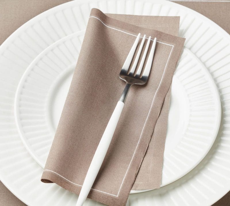 taupe cotton luncheon napkins