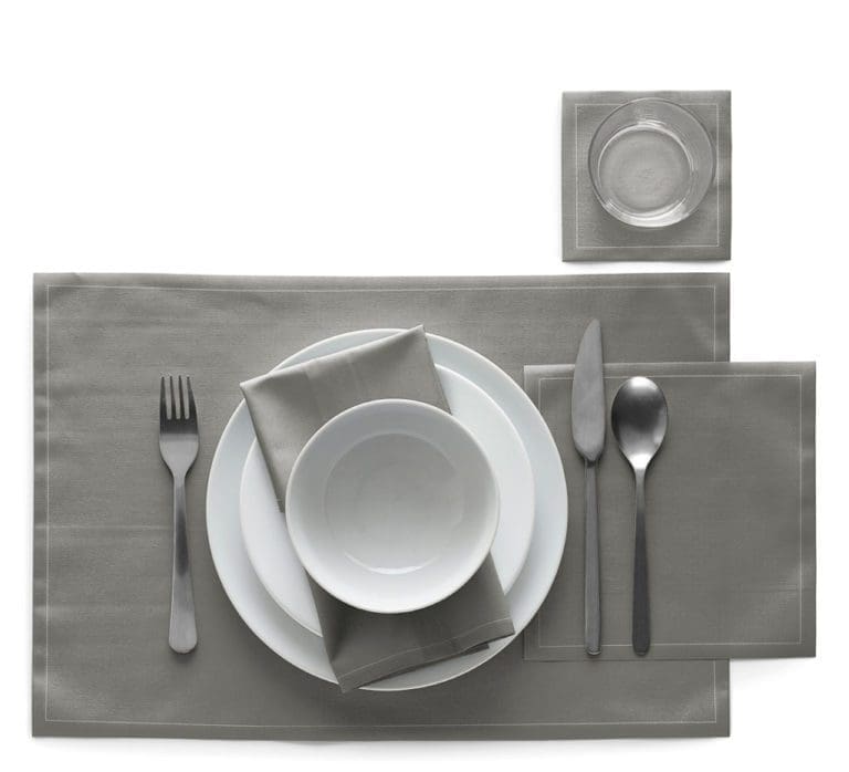 Grey Coton Serviettes de table 50 Unites