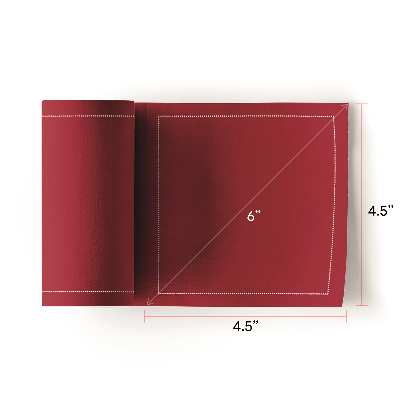 Lipstick Red Cotton Cocktail Napkins 50 Units