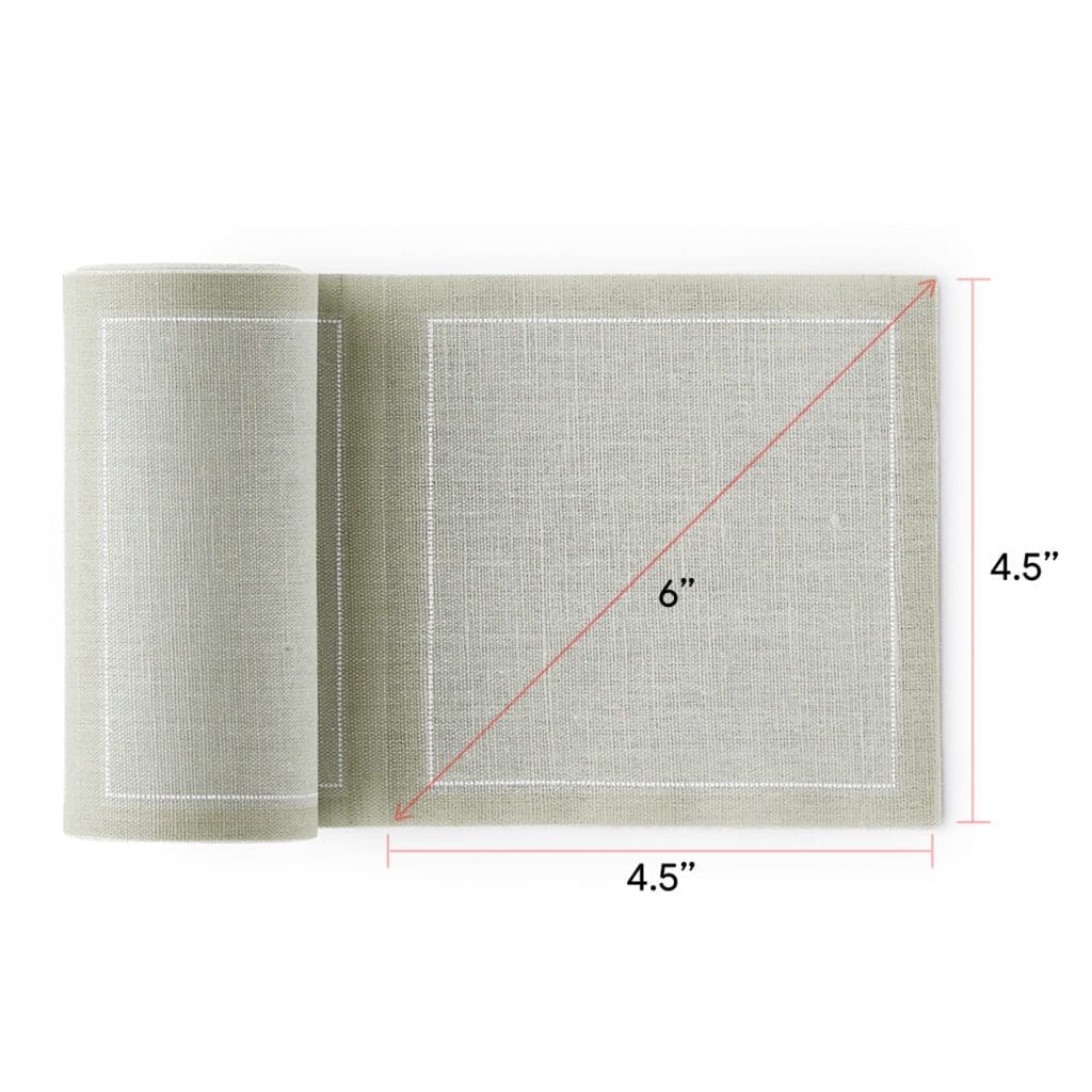MY DRAP Washable Cloth Cocktail Napkins - 50-Pack Perforated Roll In Foggy Blue (4.5x4.5 In) - View #5