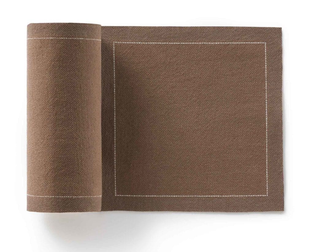 Taupe Recycled Cotton Cocktail Napkins 20 Units