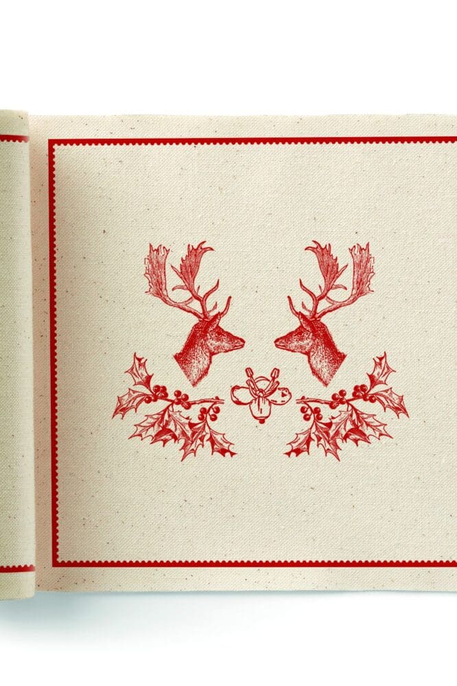 Ceramic Xmas Recycled Cotton Luncheon Napkins