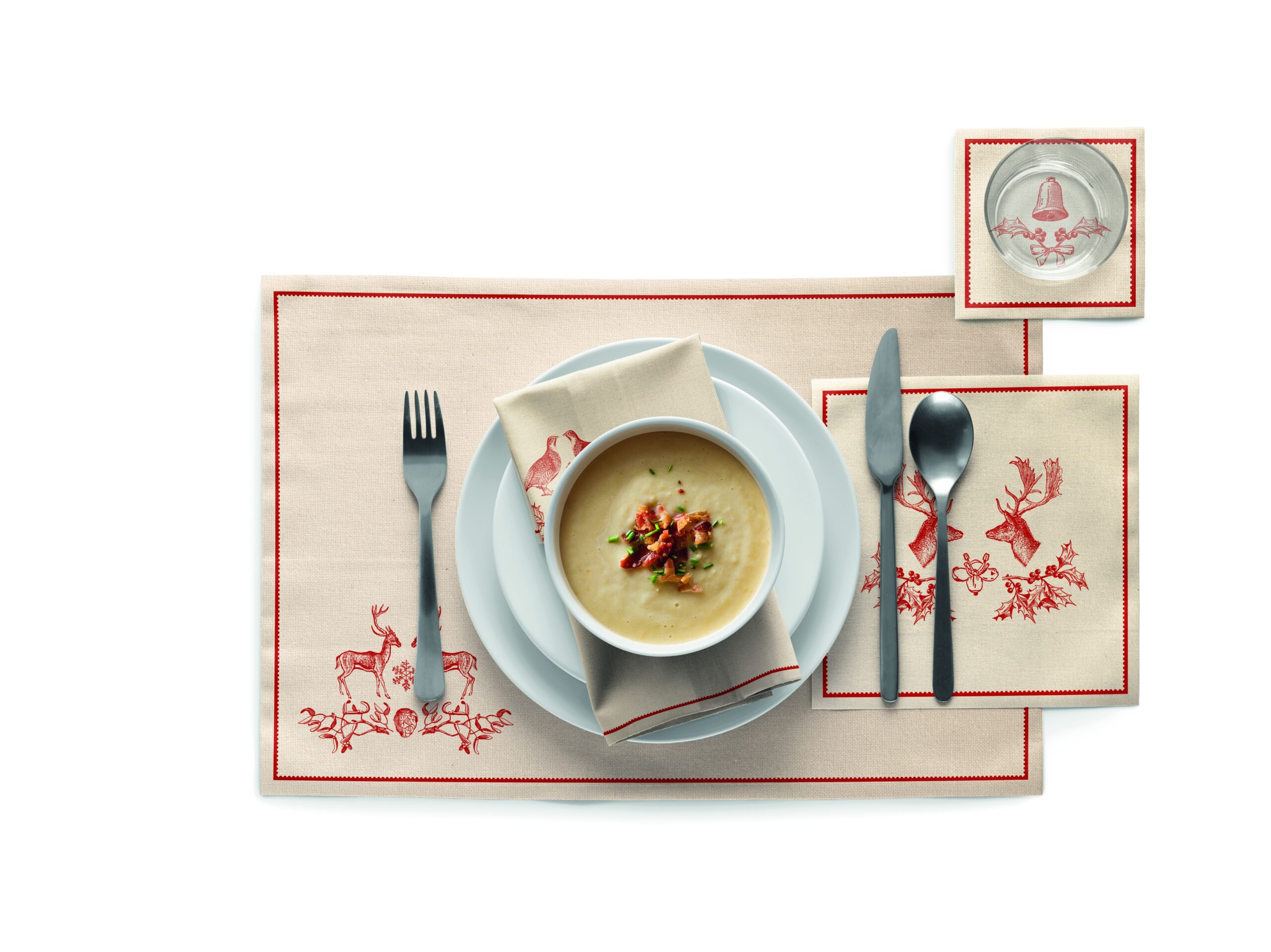 Ceramic Xmas Recycled Cotton Napkins