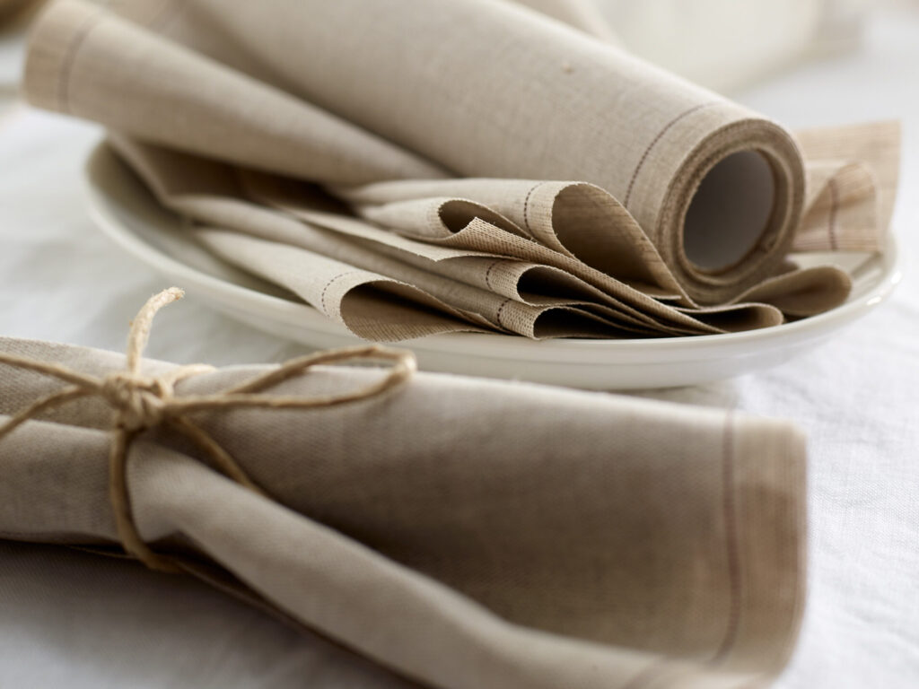 MY DRAP 100% sustainable cotton linen in Natural color 