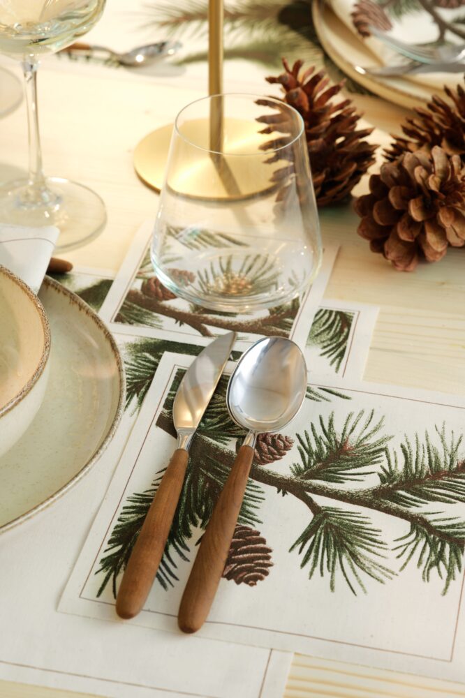 Pine Cone Recycled Cotton Luncheon Napkins