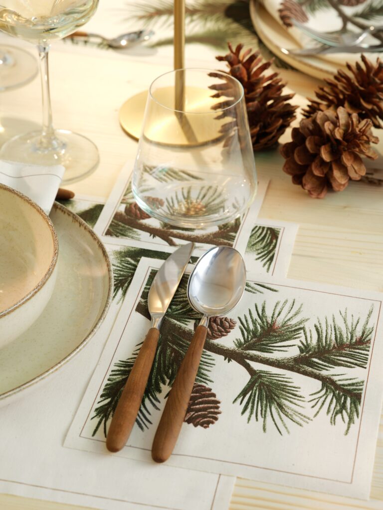 Pine Cone Recycled Cotton Luncheon Napkins