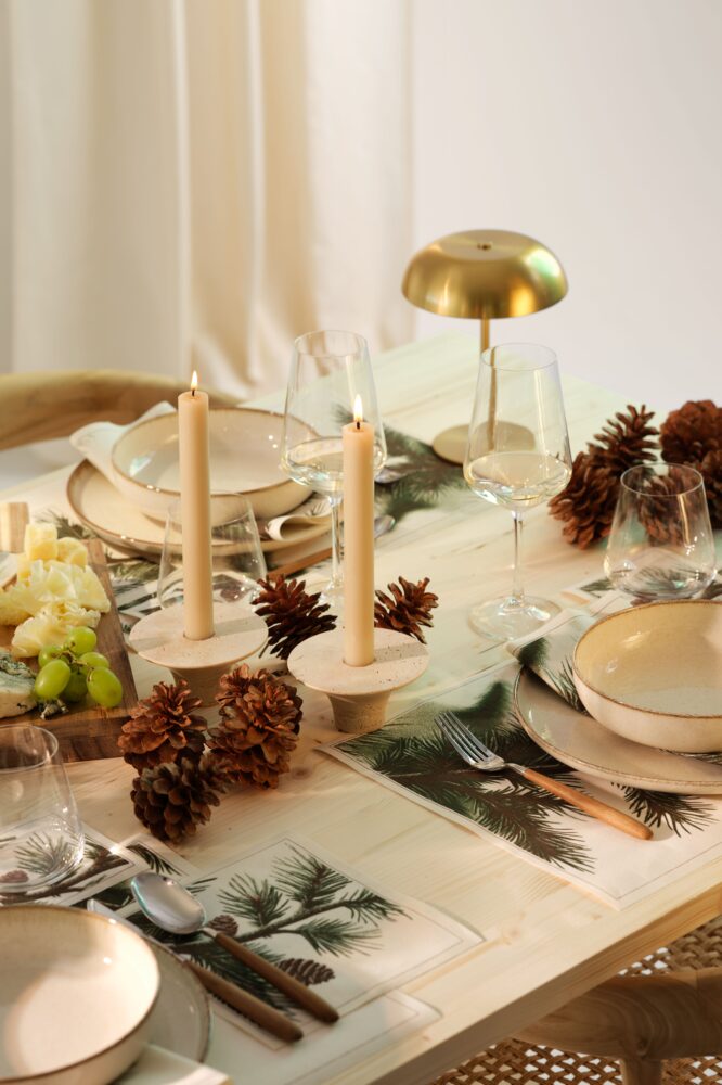 Pine Cone Recycled Cotton Luncheon Napkins