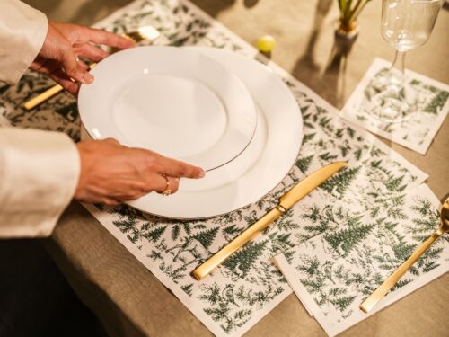 Evergreen Xmas Cotton Placemats 12 Units
