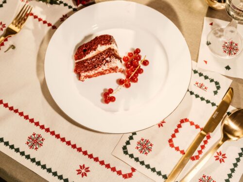 Winter Knit Xmas Cotton Placemats 12 Units
